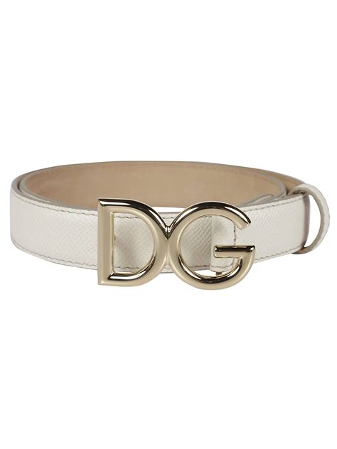 white dolce gabbana belt